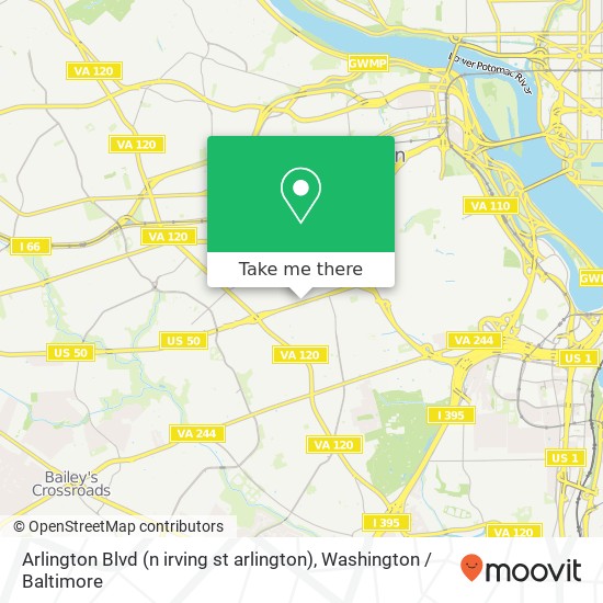 Mapa de Arlington Blvd (n irving st arlington), Arlington (ARLINGTON), VA 22201