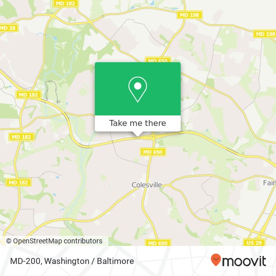 Mapa de MD-200, Silver Spring, MD 20904