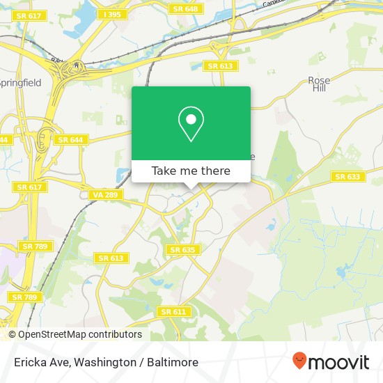 Mapa de Ericka Ave, Alexandria, VA 22310