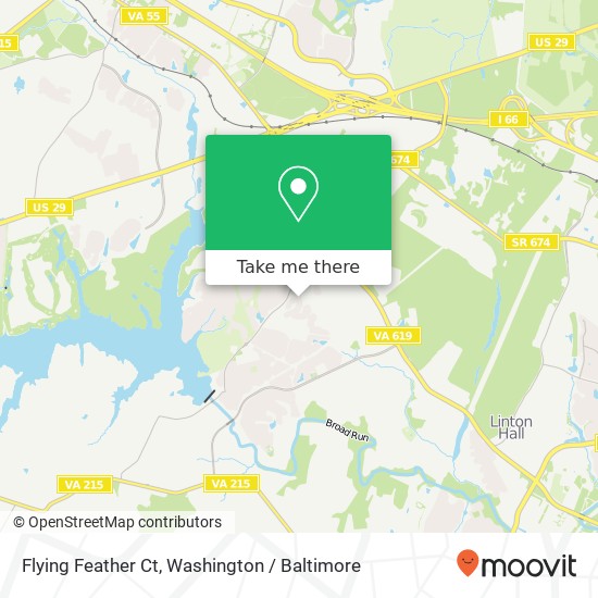 Mapa de Flying Feather Ct, Gainesville, VA 20155
