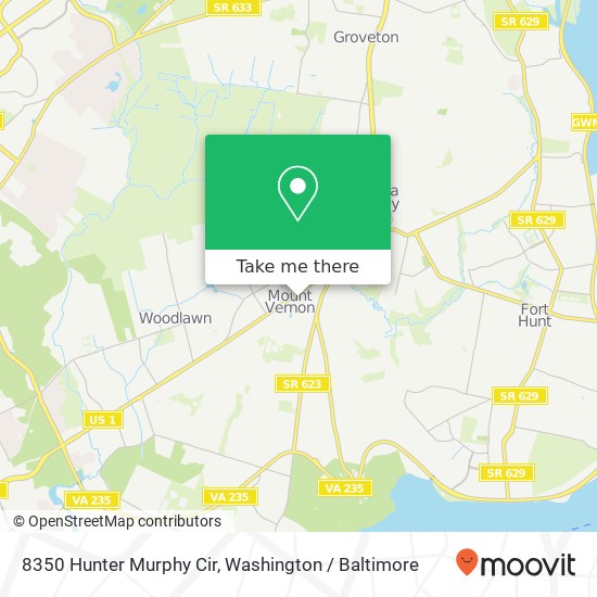 Mapa de 8350 Hunter Murphy Cir, Alexandria, VA 22309