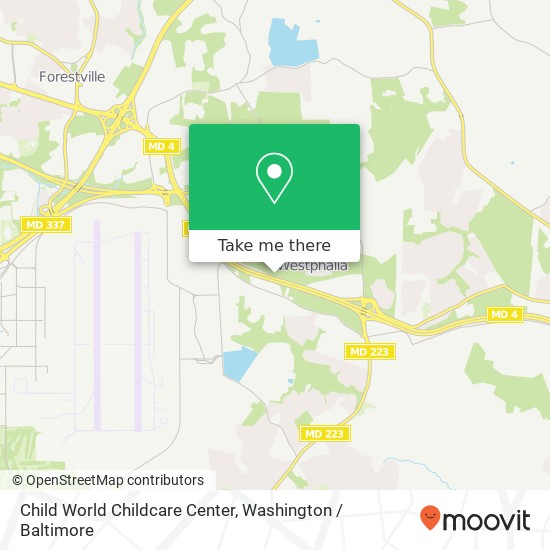 Mapa de Child World Childcare Center, 9688 Pennsylvania Ave