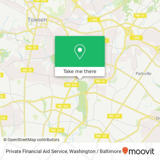 Mapa de Private Financial Aid Service, 6617 English Oak Rd