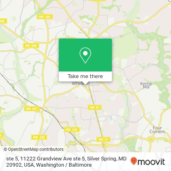 Mapa de ste 5, 11222 Grandview Ave ste 5, Silver Spring, MD 20902, USA