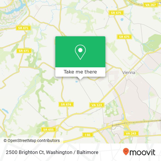 Mapa de 2500 Brighton Ct, Vienna, VA 22181