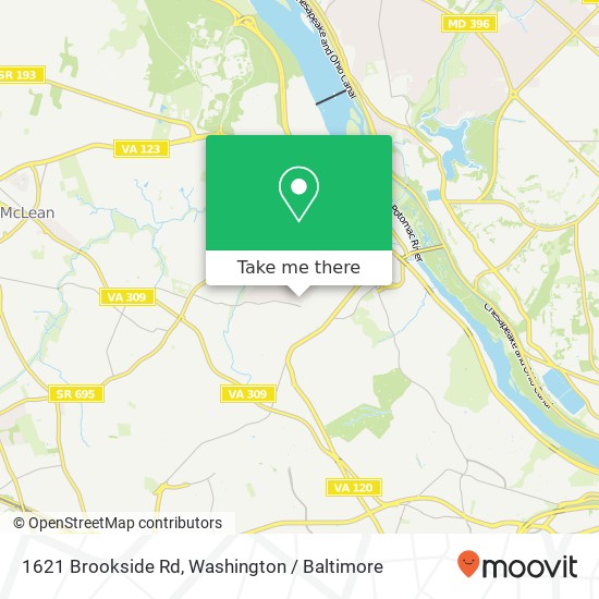 1621 Brookside Rd, McLean, VA 22101 map