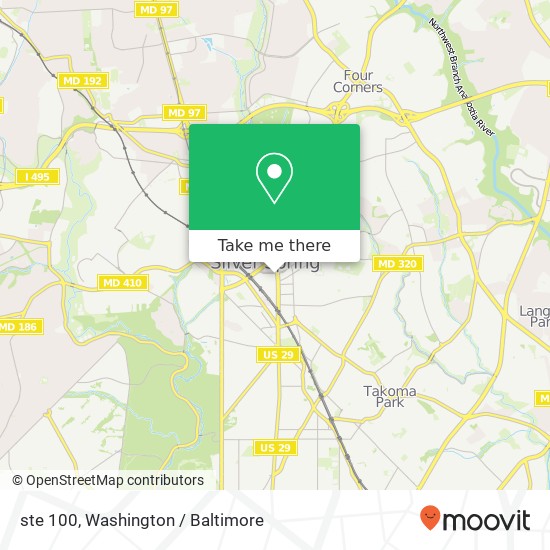 Mapa de ste 100, 8484 Georgia Ave ste 100, Silver Spring, MD 20910, USA