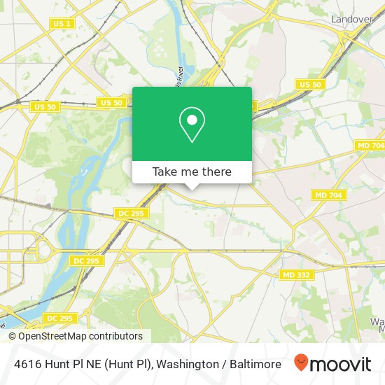 4616 Hunt Pl NE (Hunt Pl), Washington, DC 20019 map