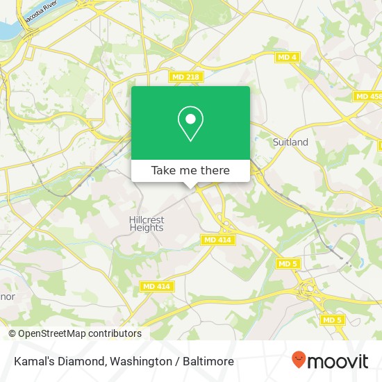 Mapa de Kamal's Diamond, Temple Hills, MD 20748