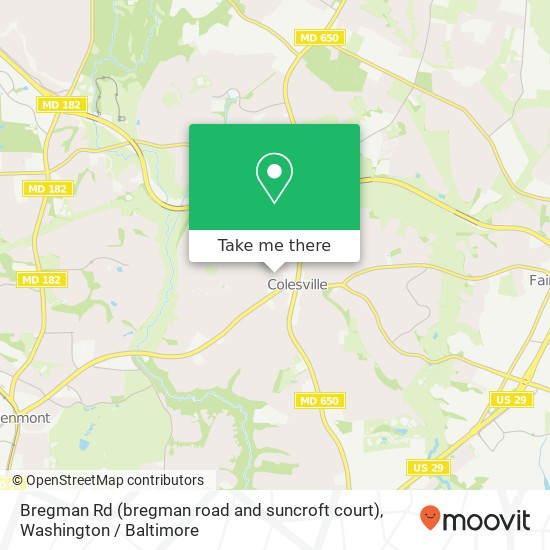 Bregman Rd (bregman road and suncroft court), Silver Spring, MD 20904 map