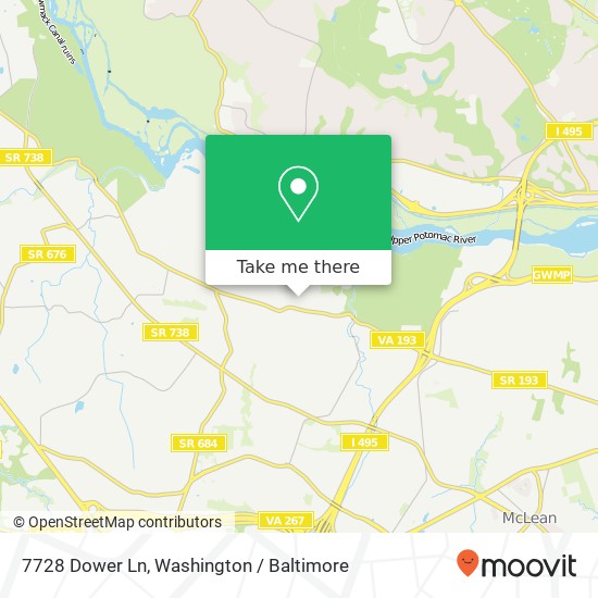 Mapa de 7728 Dower Ln, McLean, VA 22102