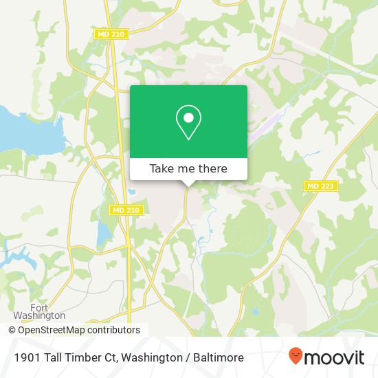 1901 Tall Timber Ct, Fort Washington, MD 20744 map