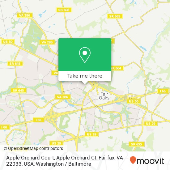 Apple Orchard Court, Apple Orchard Ct, Fairfax, VA 22033, USA map