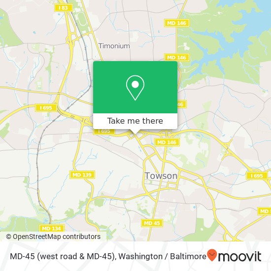 MD-45 (west road & MD-45), Towson, MD 21204 map