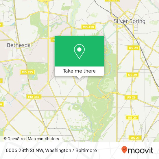 Mapa de 6006 28th St NW, Washington (Washington DC), DC 20015