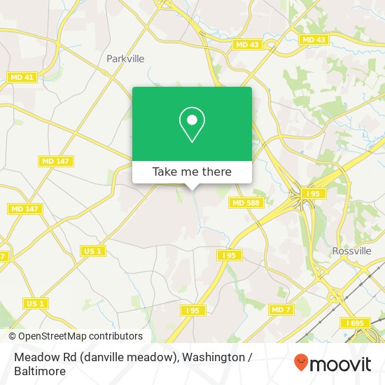 Meadow Rd (danville meadow), Baltimore (BALTIMORE), MD 21206 map
