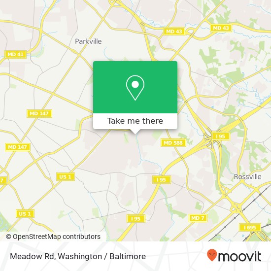 Mapa de Meadow Rd, Baltimore (BALTIMORE), MD 21206