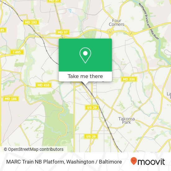 MARC Train NB Platform, MARC Train NB Platform, Silver Spring, MD 20910, USA map