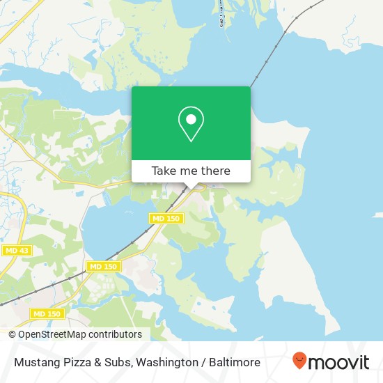 Mapa de Mustang Pizza & Subs