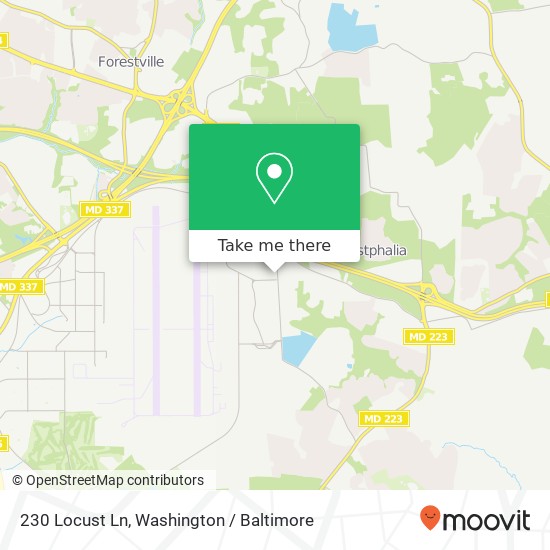 Mapa de 230 Locust Ln, Andrews Air Force Base, MD 20762