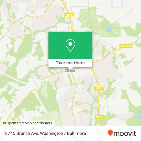 8745 Branch Ave, 8745 Branch Ave, Clinton, MD 20735, USA map