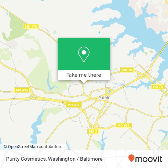 Mapa de Purity Cosmetics, 1642 Annapolis Mall