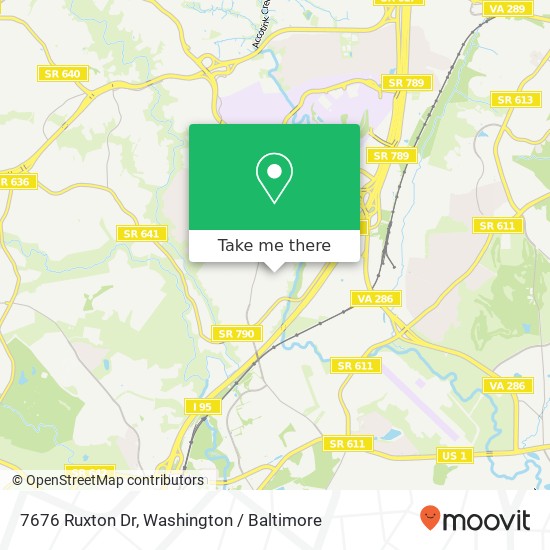 Mapa de 7676 Ruxton Dr, Springfield, VA 22153