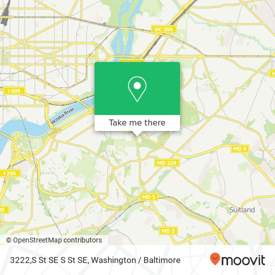 3222,S St SE S St SE, Washington, DC 20020 map