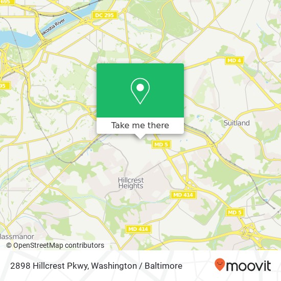 2898 Hillcrest Pkwy, Temple Hills, MD 20748 map