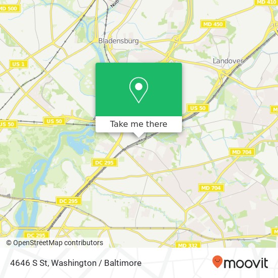 Mapa de 4646 S St, Capitol Heights, MD 20743