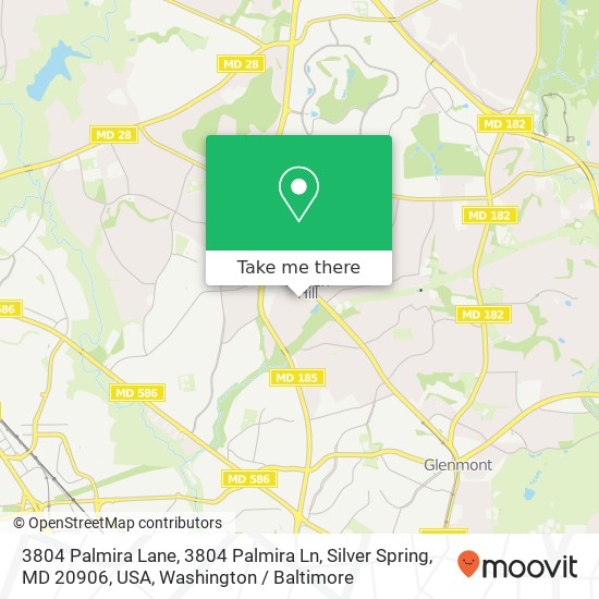 3804 Palmira Lane, 3804 Palmira Ln, Silver Spring, MD 20906, USA map