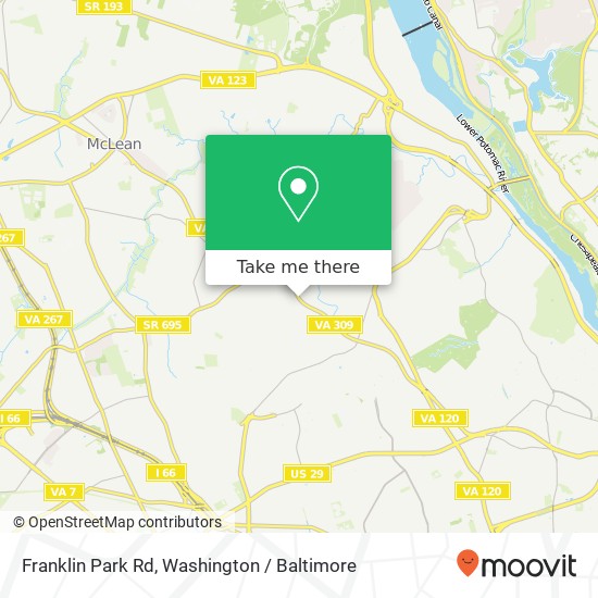 Mapa de Franklin Park Rd, McLean, VA 22101