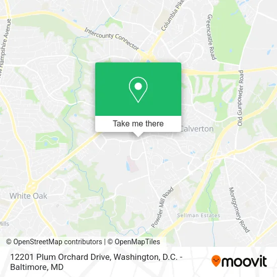 12201 Plum Orchard Drive map