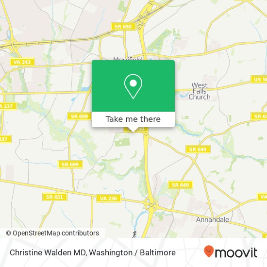 Christine Walden MD, 3299 Woodburn Rd map