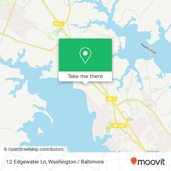 Mapa de 12 Edgewater Ln, Severna Park, MD 21146