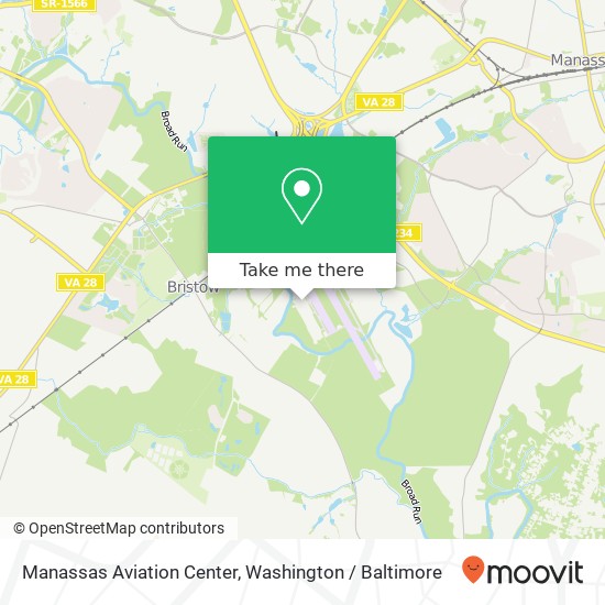 Manassas Aviation Center map