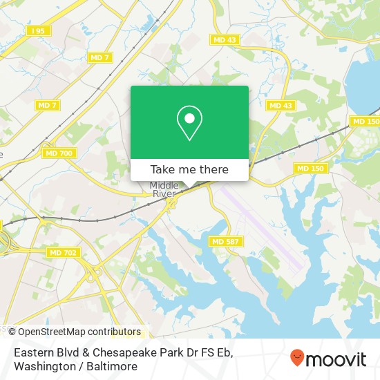 Mapa de Eastern Blvd & Chesapeake Park Dr FS Eb