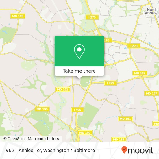 9621 Annlee Ter, Bethesda, MD 20817 map