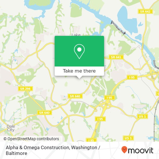 Alpha & Omega Construction map