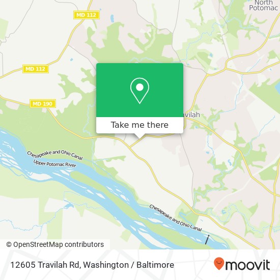 Mapa de 12605 Travilah Rd, Potomac, MD 20854