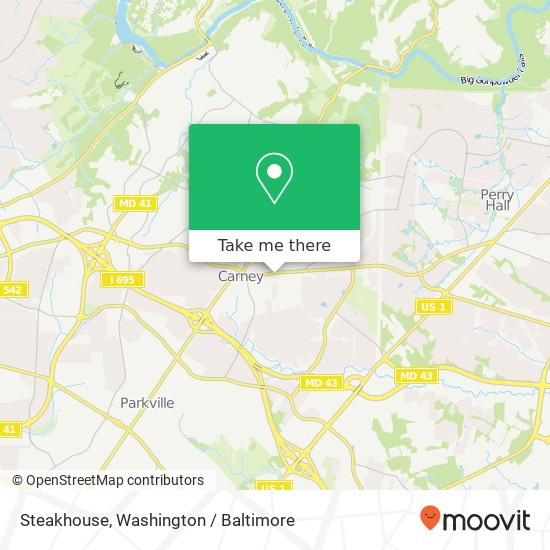 Mapa de Steakhouse, 3215 E Joppa Rd