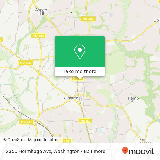 Mapa de 2350 Hermitage Ave, Silver Spring, MD 20902