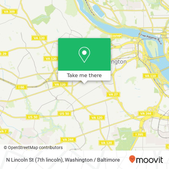 Mapa de N Lincoln St (7th lincoln), Arlington, VA 22201