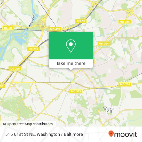 Mapa de 515 61st St NE, Washington, DC 20019