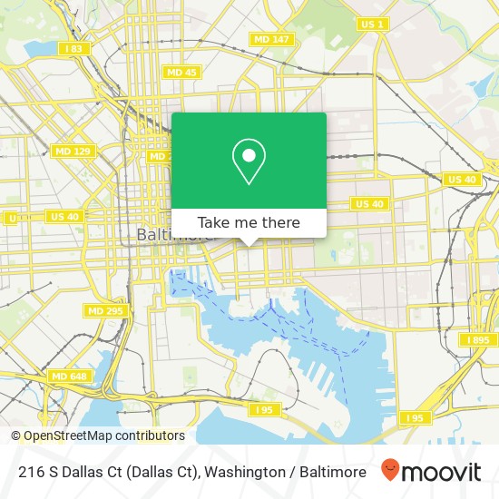 216 S Dallas Ct (Dallas Ct), Baltimore, MD 21231 map