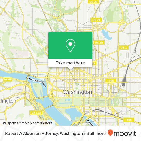 Robert A Alderson Attorney, 1211 Connecticut Ave NW map