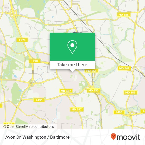 Mapa de Avon Dr, Bethesda, MD 20814