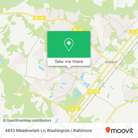 Mapa de 4833 Meadowlark Ln, Waldorf, MD 20603