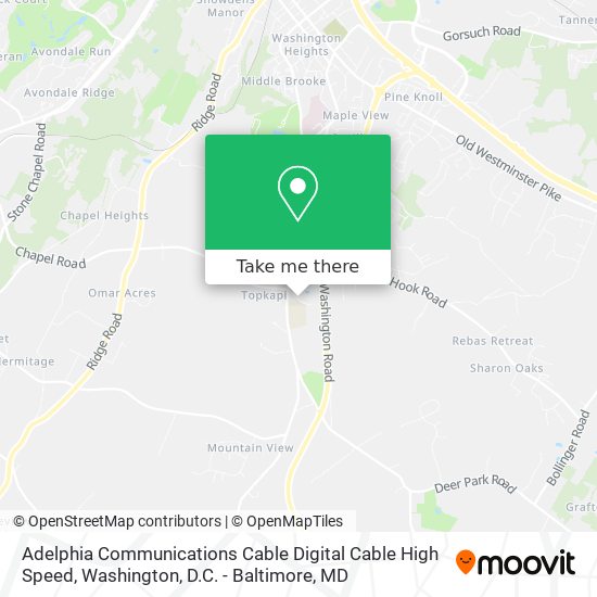Mapa de Adelphia Communications Cable Digital Cable High Speed