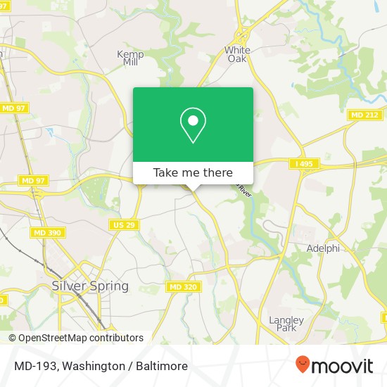 Mapa de MD-193, Silver Spring, MD 20901